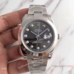 Rolex Oyster DateJust II 41mm Watch SS Grey Diamond Dial